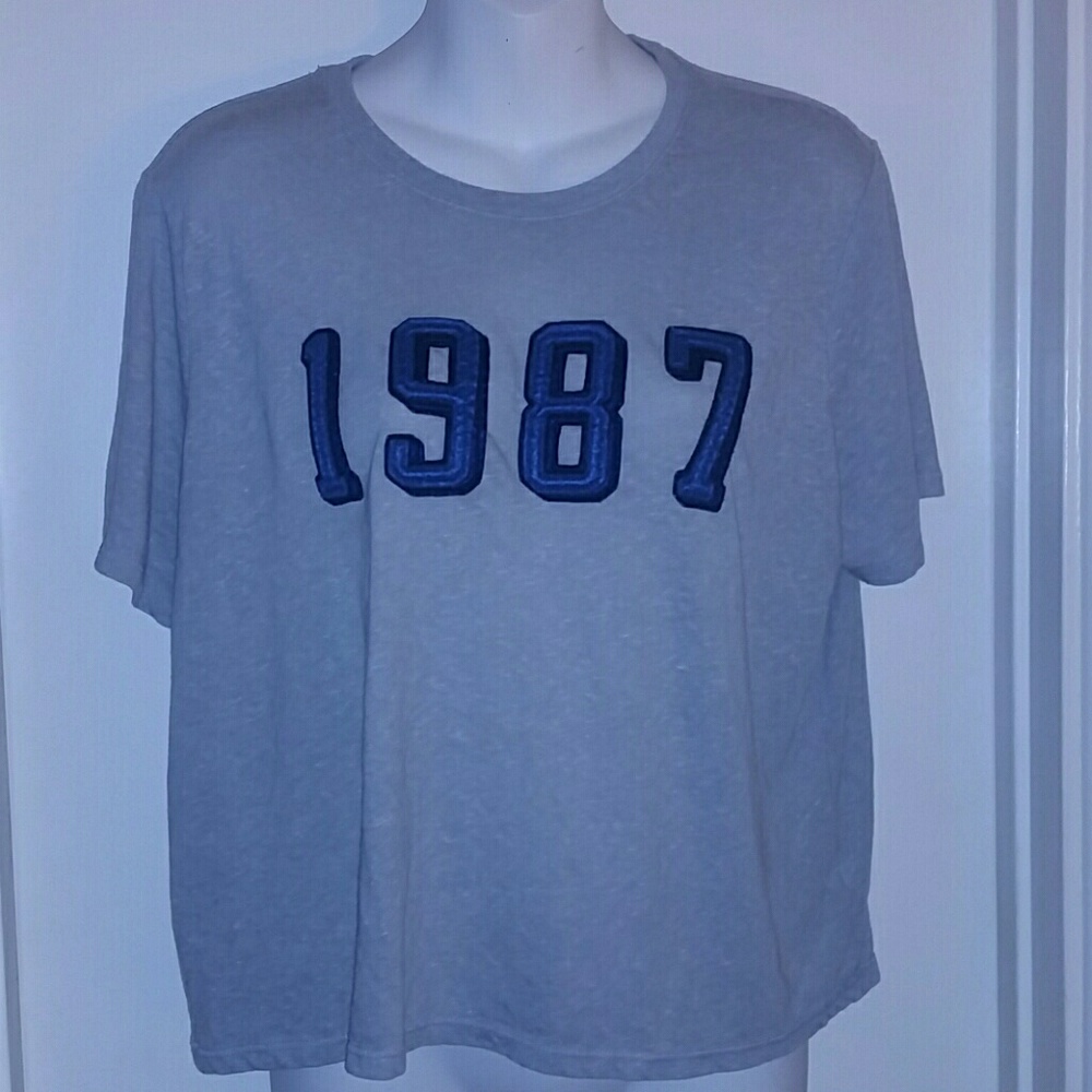 Grey embroidered t-shirt